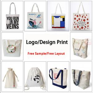 Low MOQ Large Customizable Cotton Canvas Tote Bag Durable Natural Crossbody Shopping Bag with Pockets for Packing and Logo Print