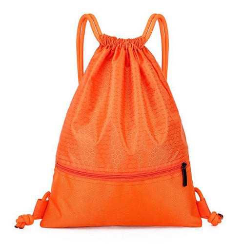 Drawstring Backpack Bag, Waterproof Draw String Back Sack with Zip ...