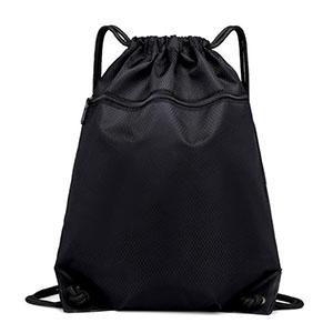 Drawstring Backpack Bag, Promotional Waterproof Draw String Back Sack with Zip Pocket, Gym Drawstring Bags